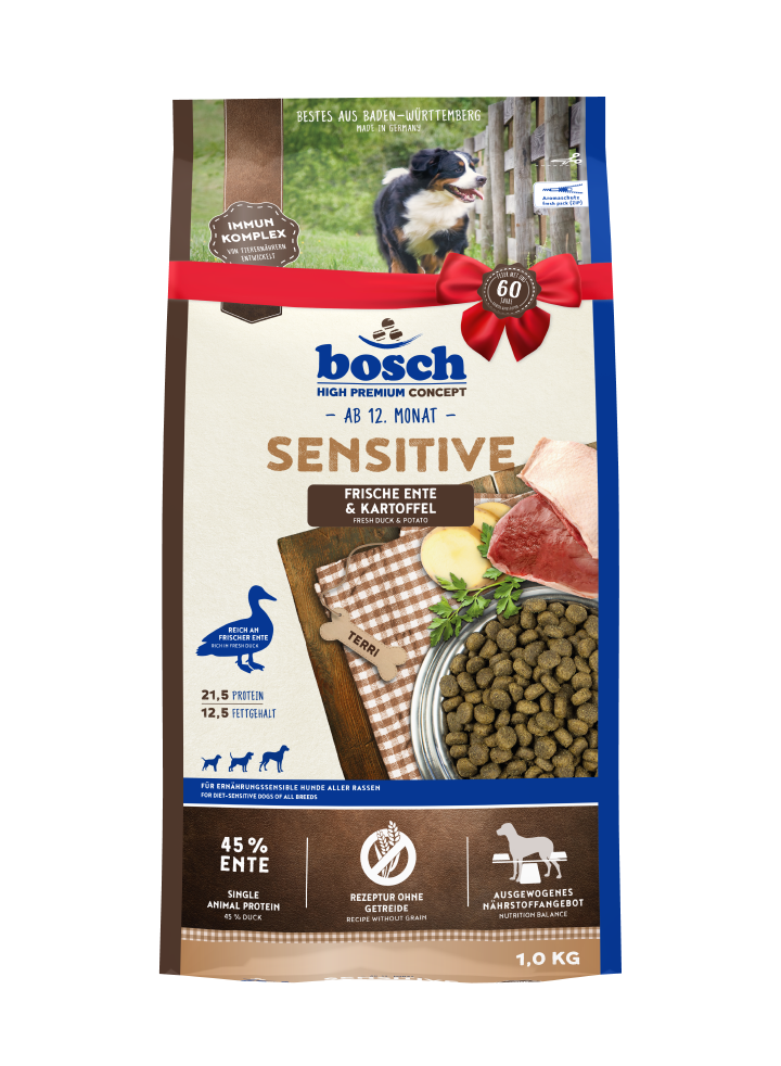 bosch Hunde-Trockenfutter Sensitive mit Ente & Kartoffel